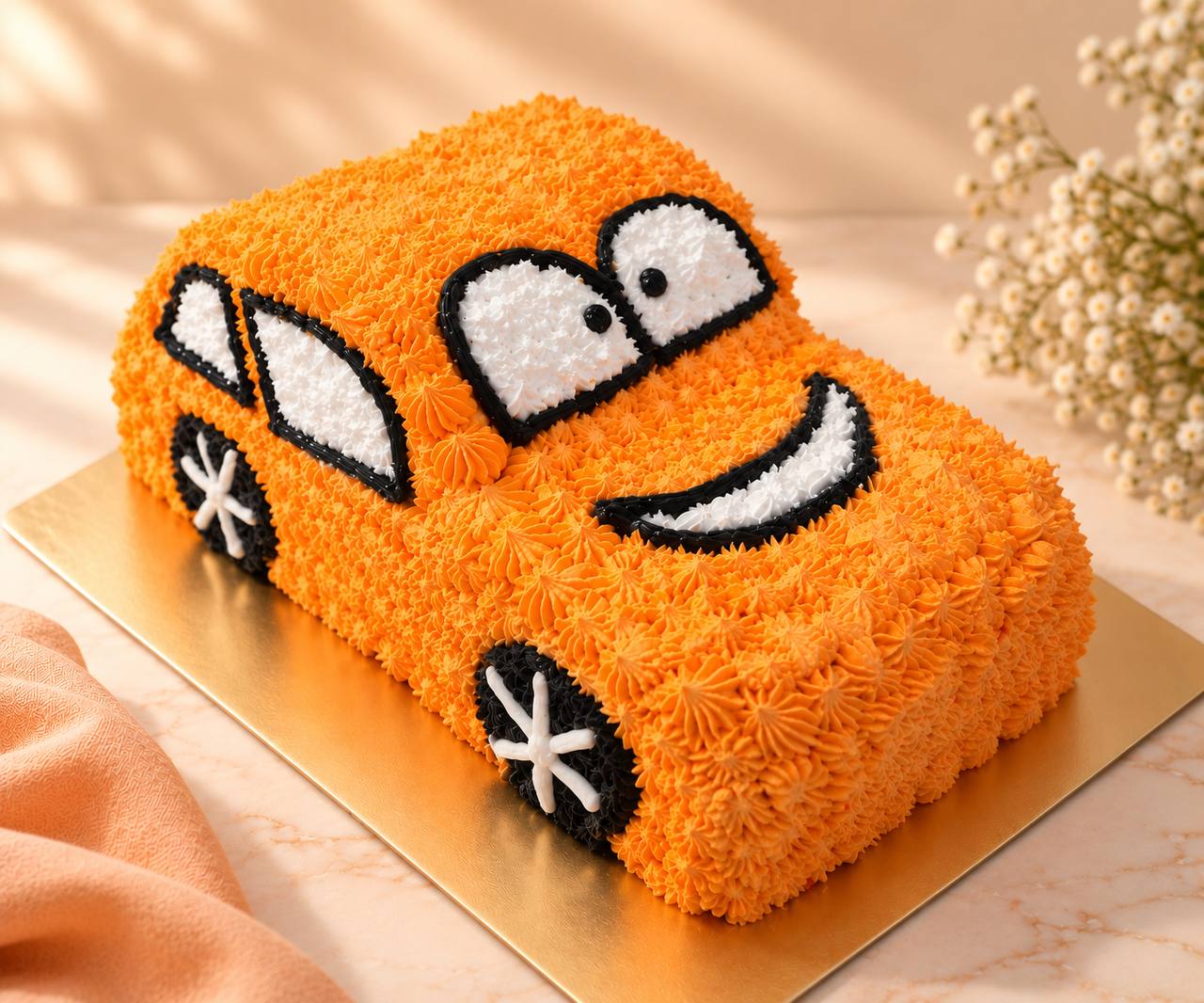 Blue car custom cake