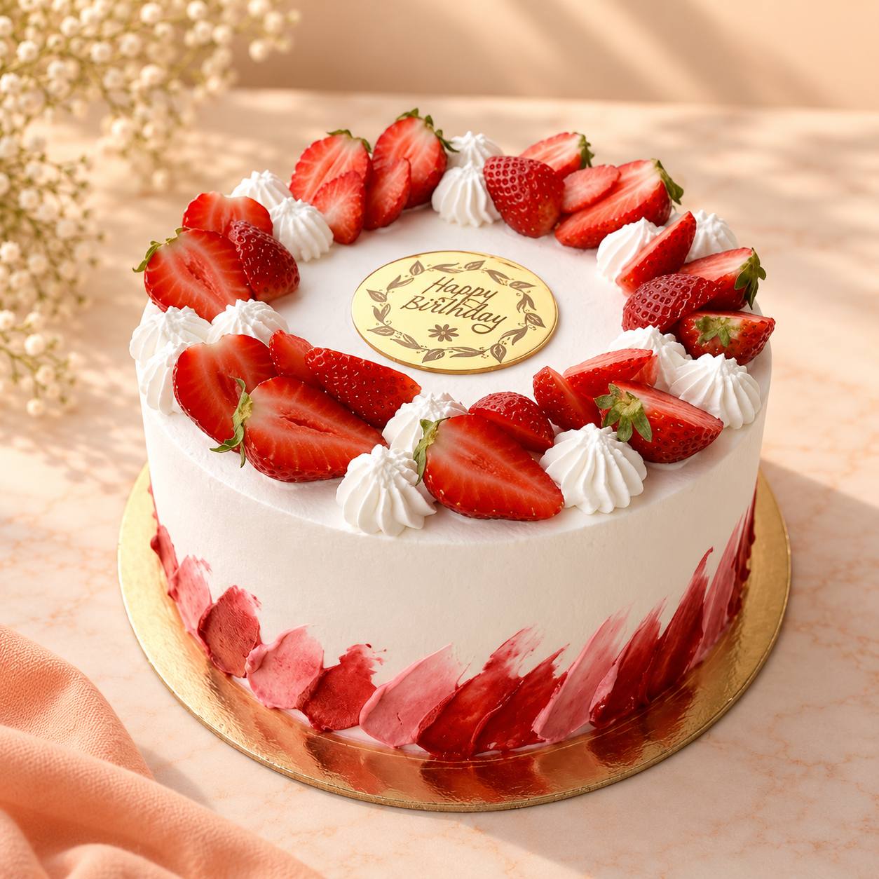 Fresh fruit vegan cake