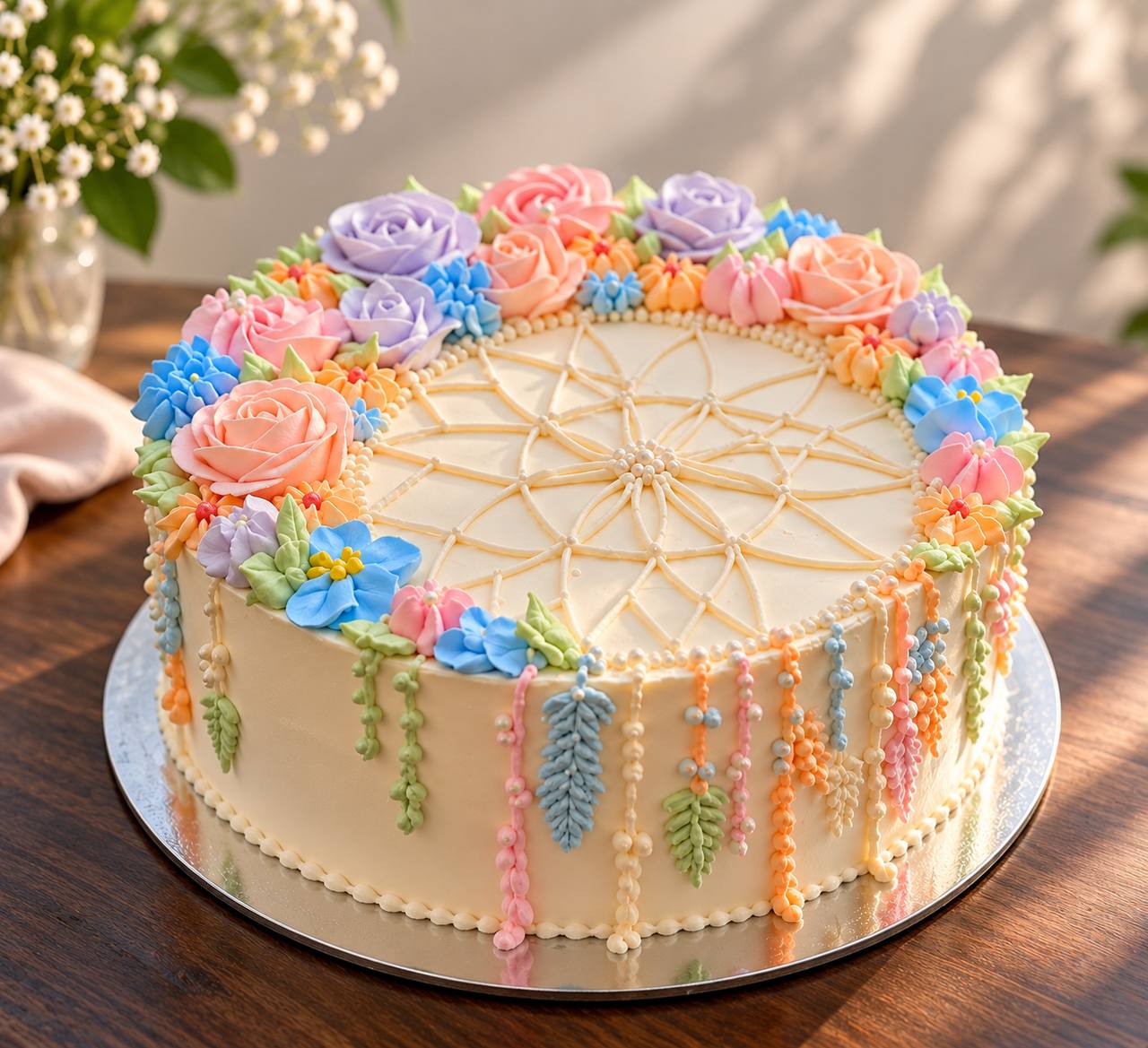 Dream catcher themed vegan cake