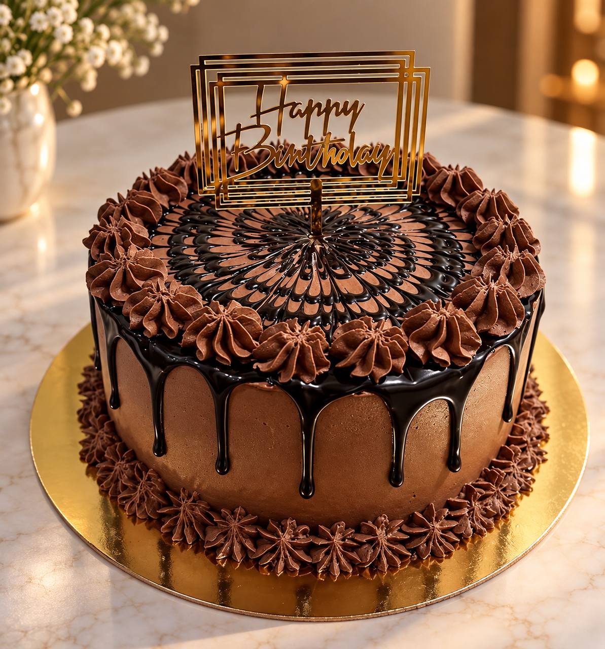 Chocolate birthday cake