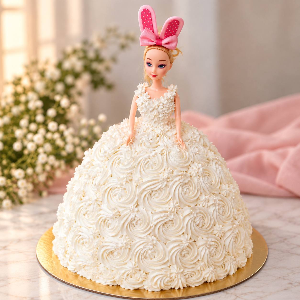 Doll dress custom cake