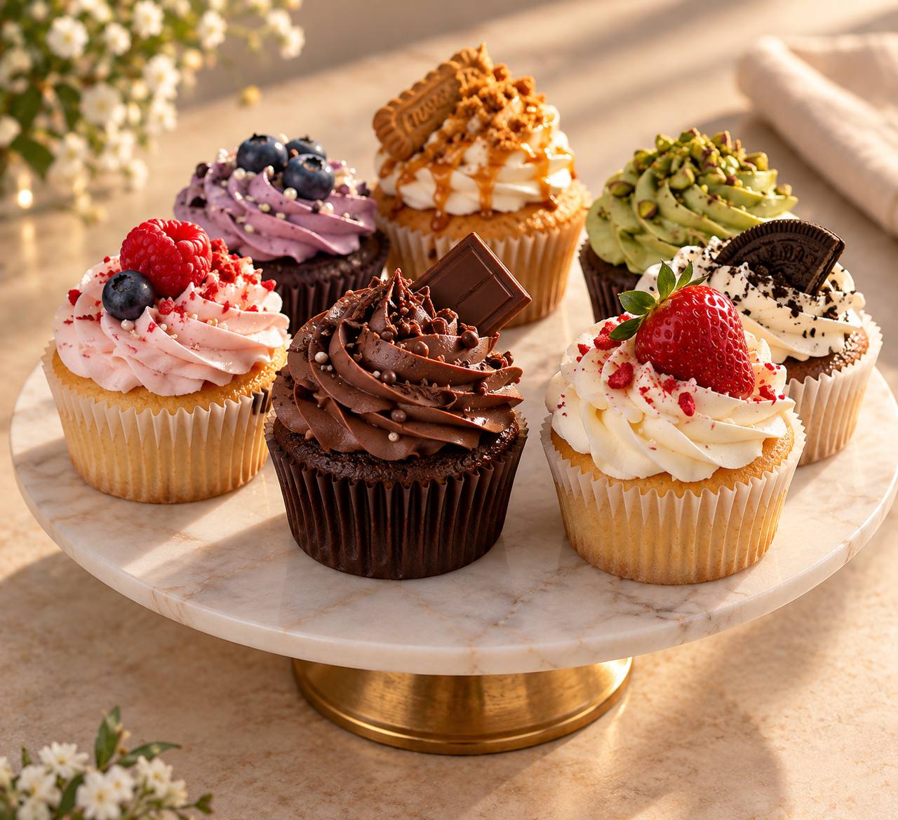 Vegan cupcakes assortment